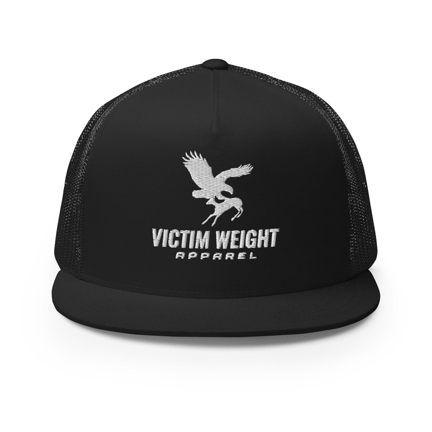 Victim Weight White Logo Flat Bill Hat