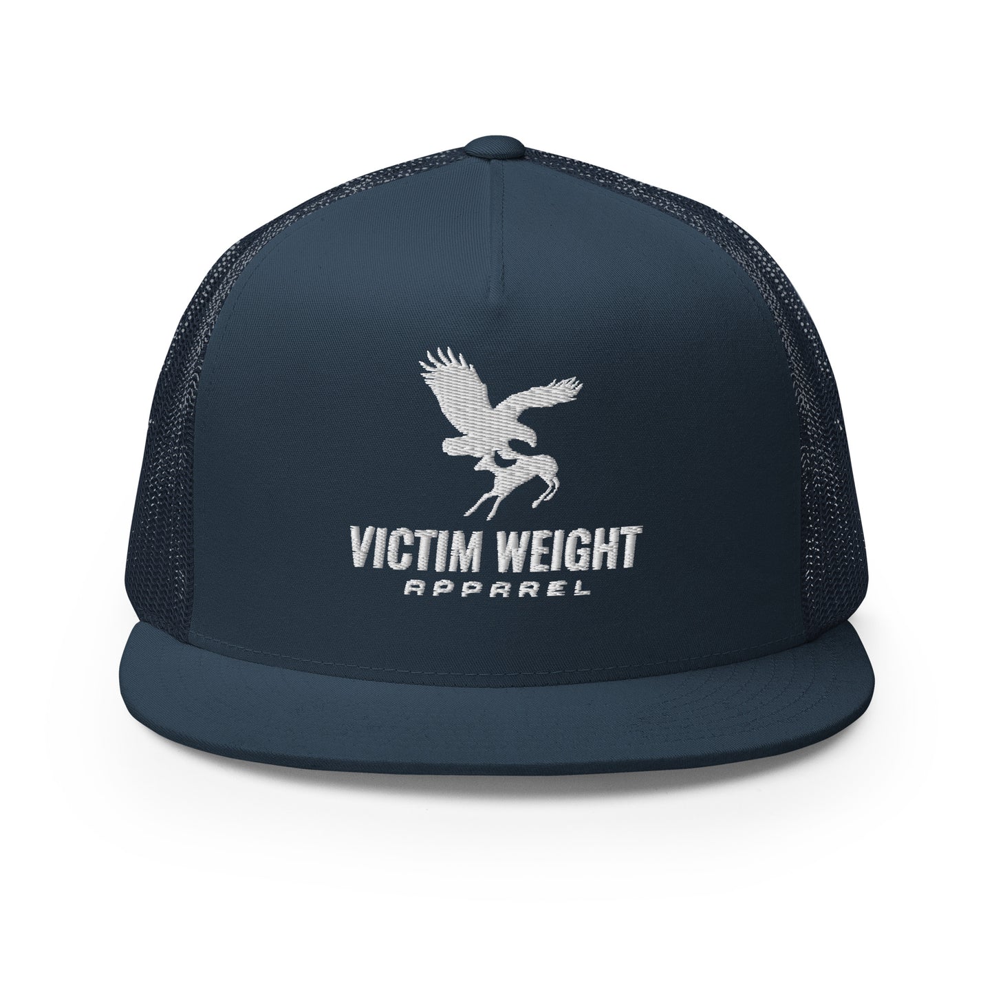 Victim Weight White Logo Flat Bill Hat
