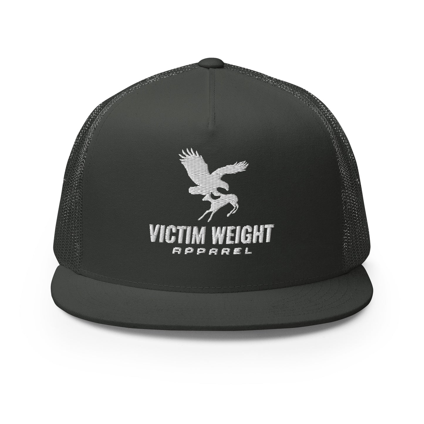 Victim Weight White Logo Flat Bill Hat