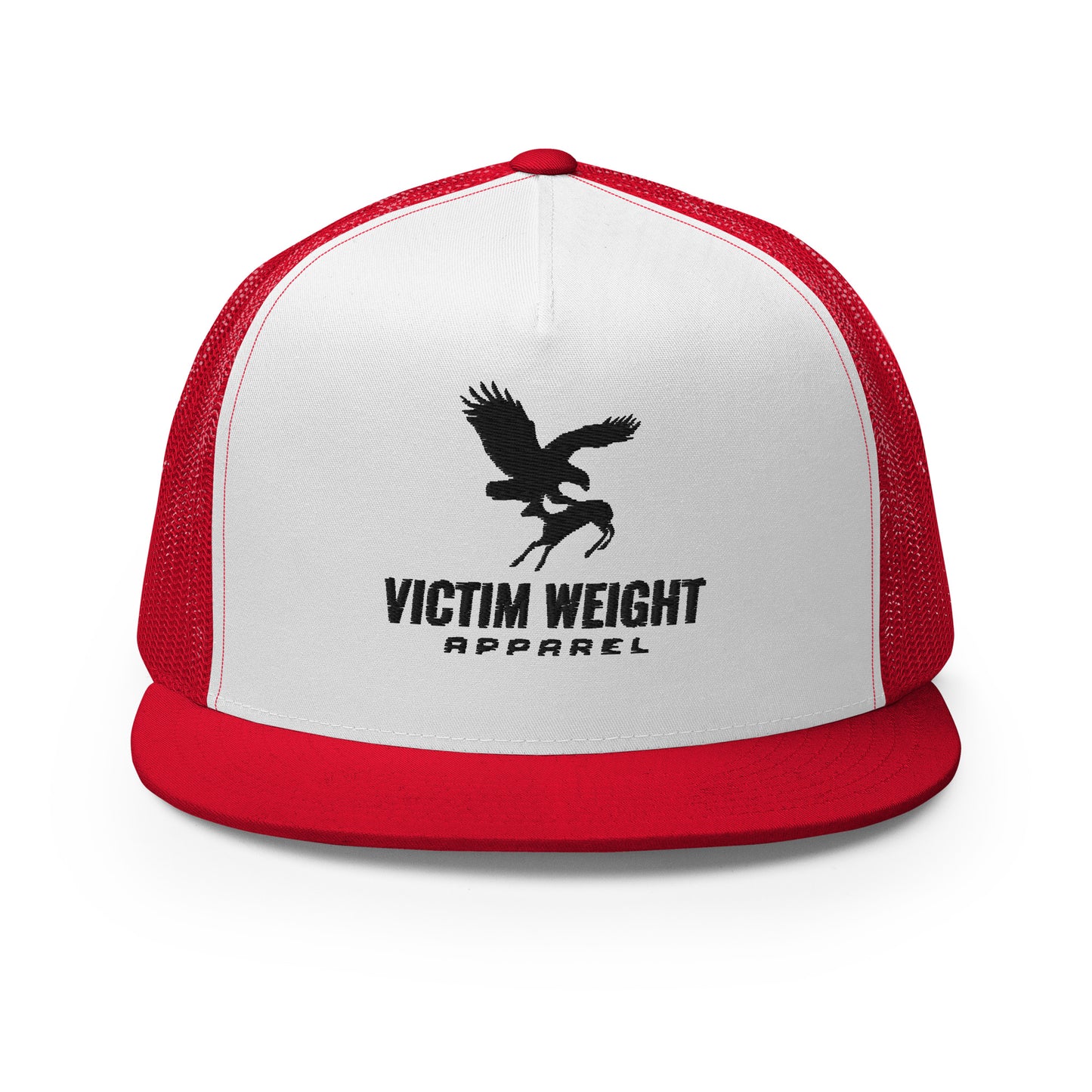 Victim Weight Black Logo Flat Bill Hat