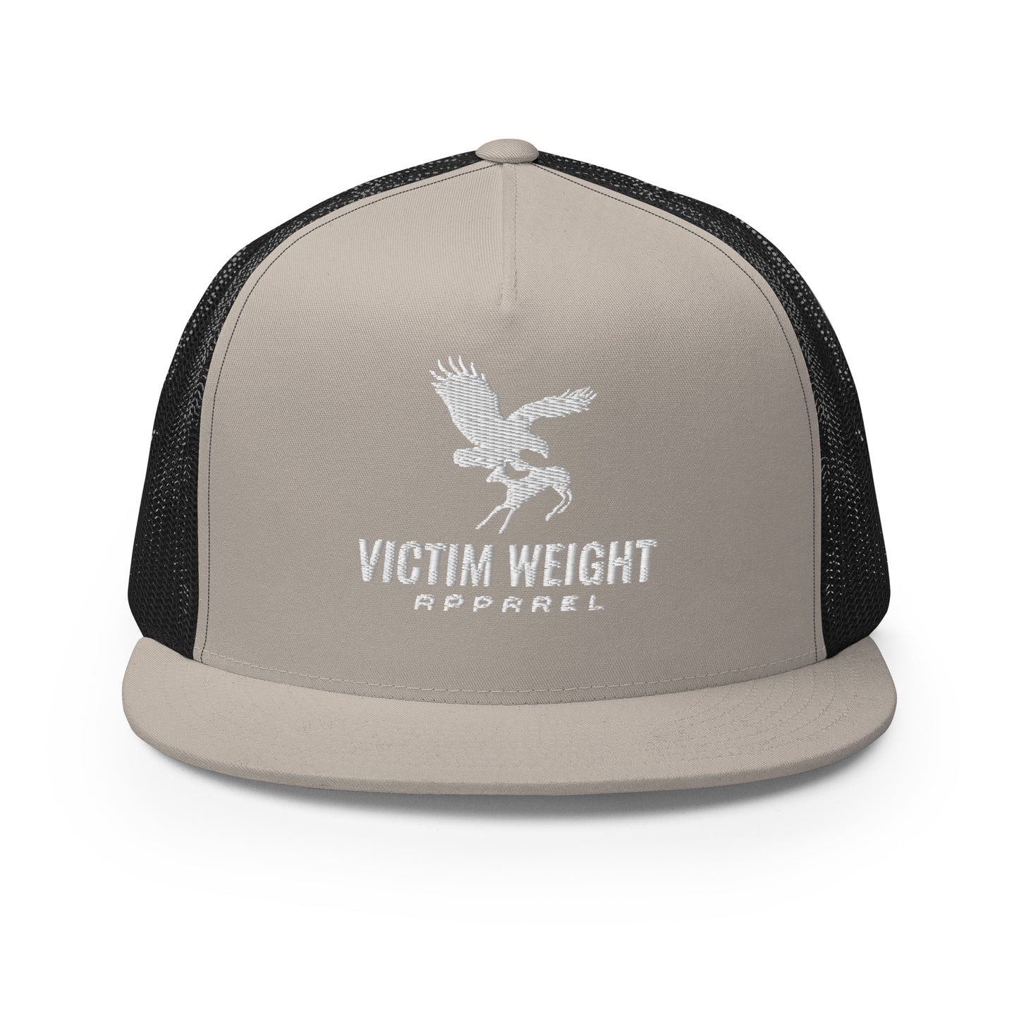 Victim Weight White Logo Flat Bill Hat