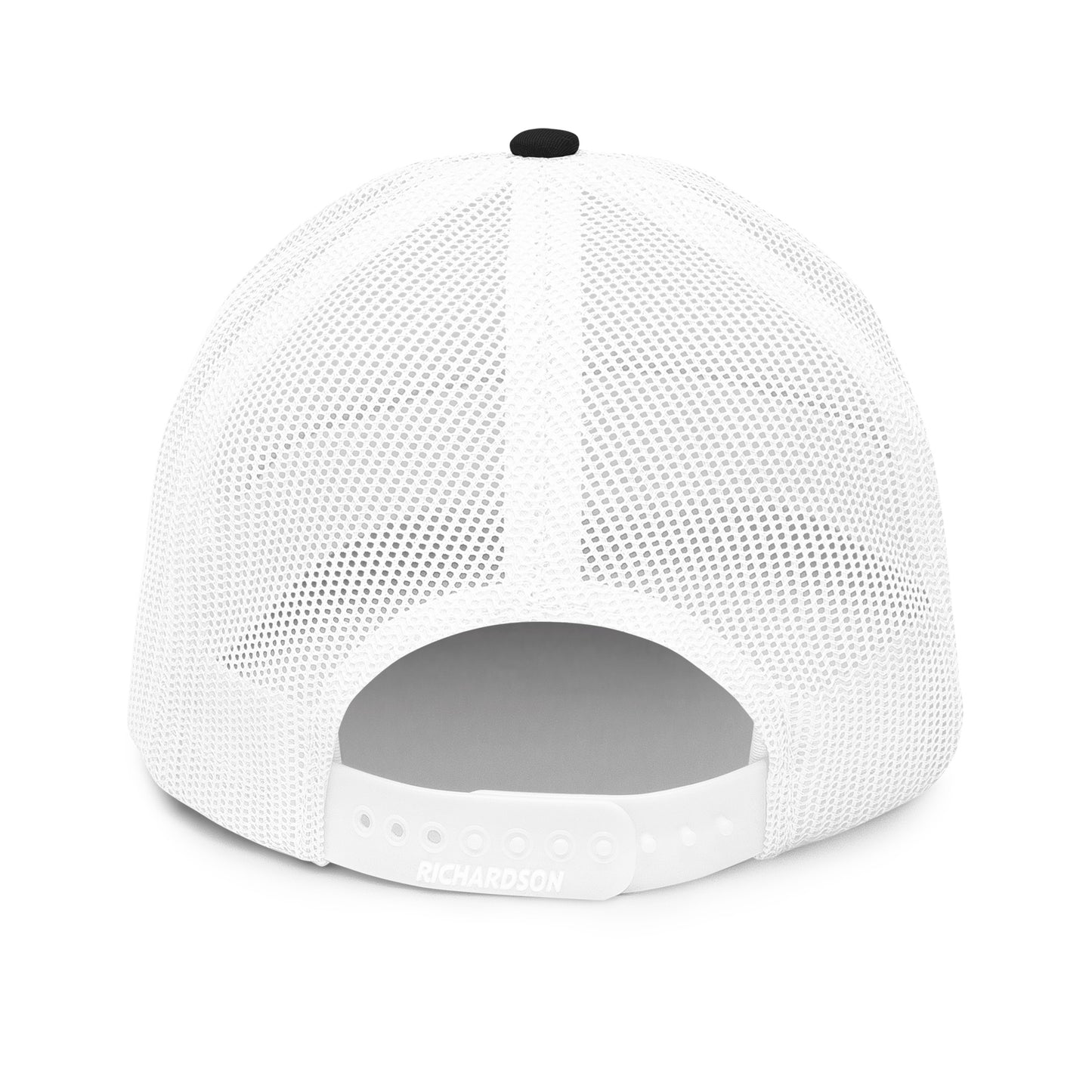 Victim Weight White Logo Font Trucker Hat